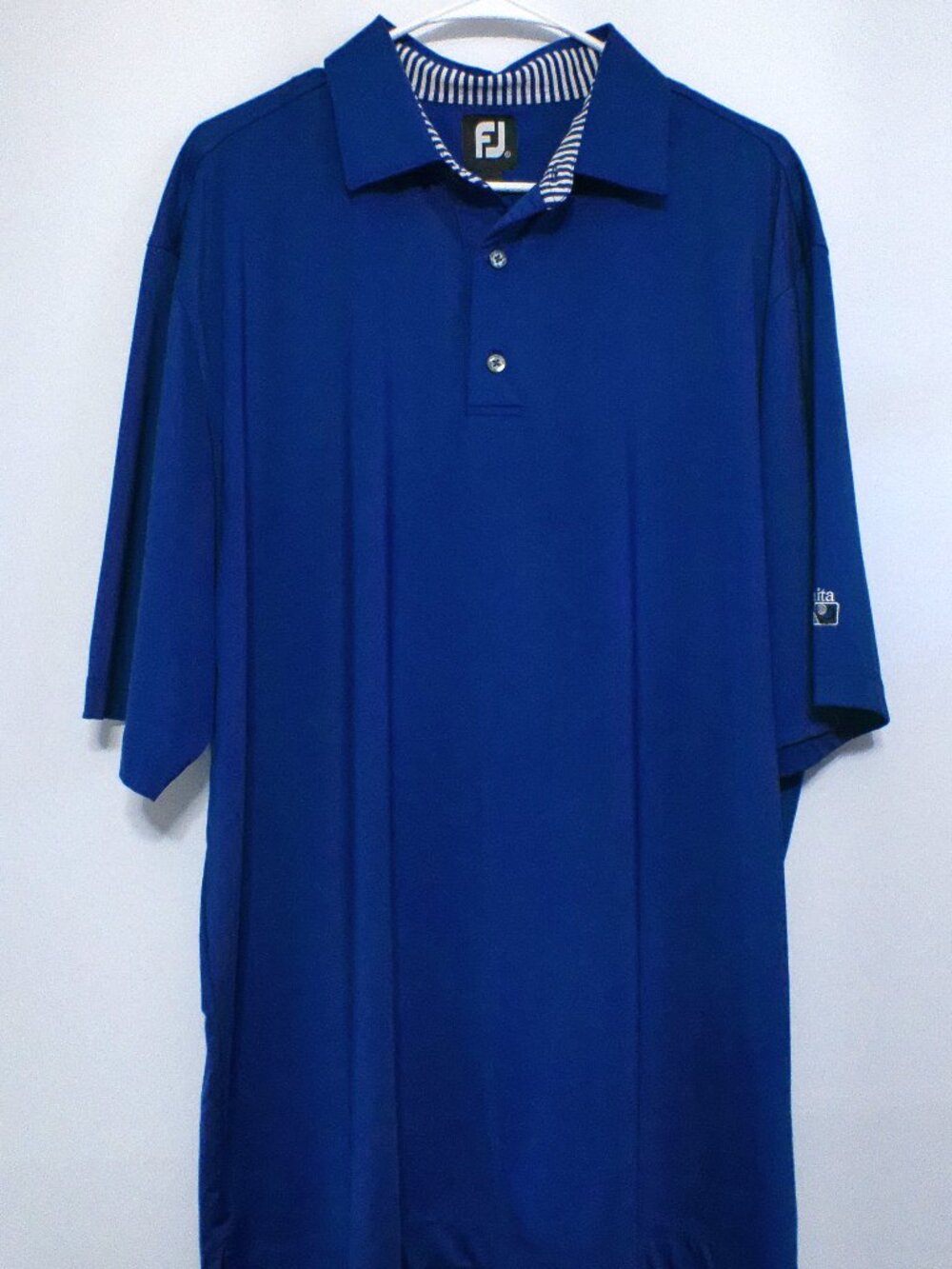 FootJoy FJ Polo Shirt Men XL Blue Bonita Bay Club Golf Performance Short Sleeve